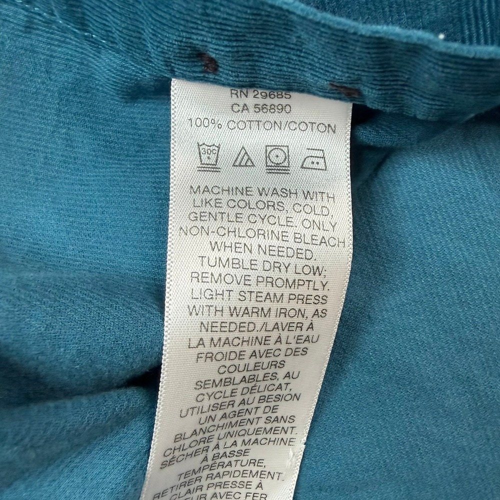 Pendleton Wayne Shirt Mens Large Teal Blue Corduroy Button Down Long Sleeve - Picture 6 of 9